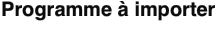 Programme à importer